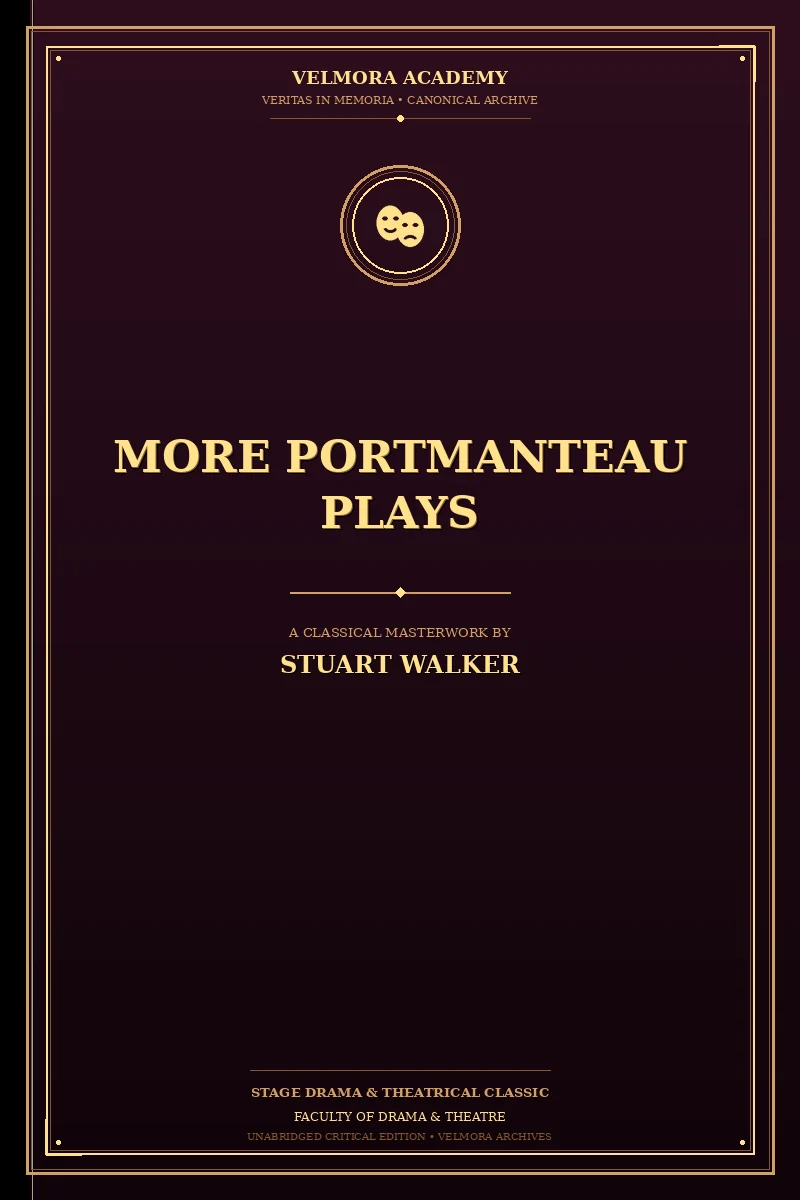 Cover of More Portmanteau Plays