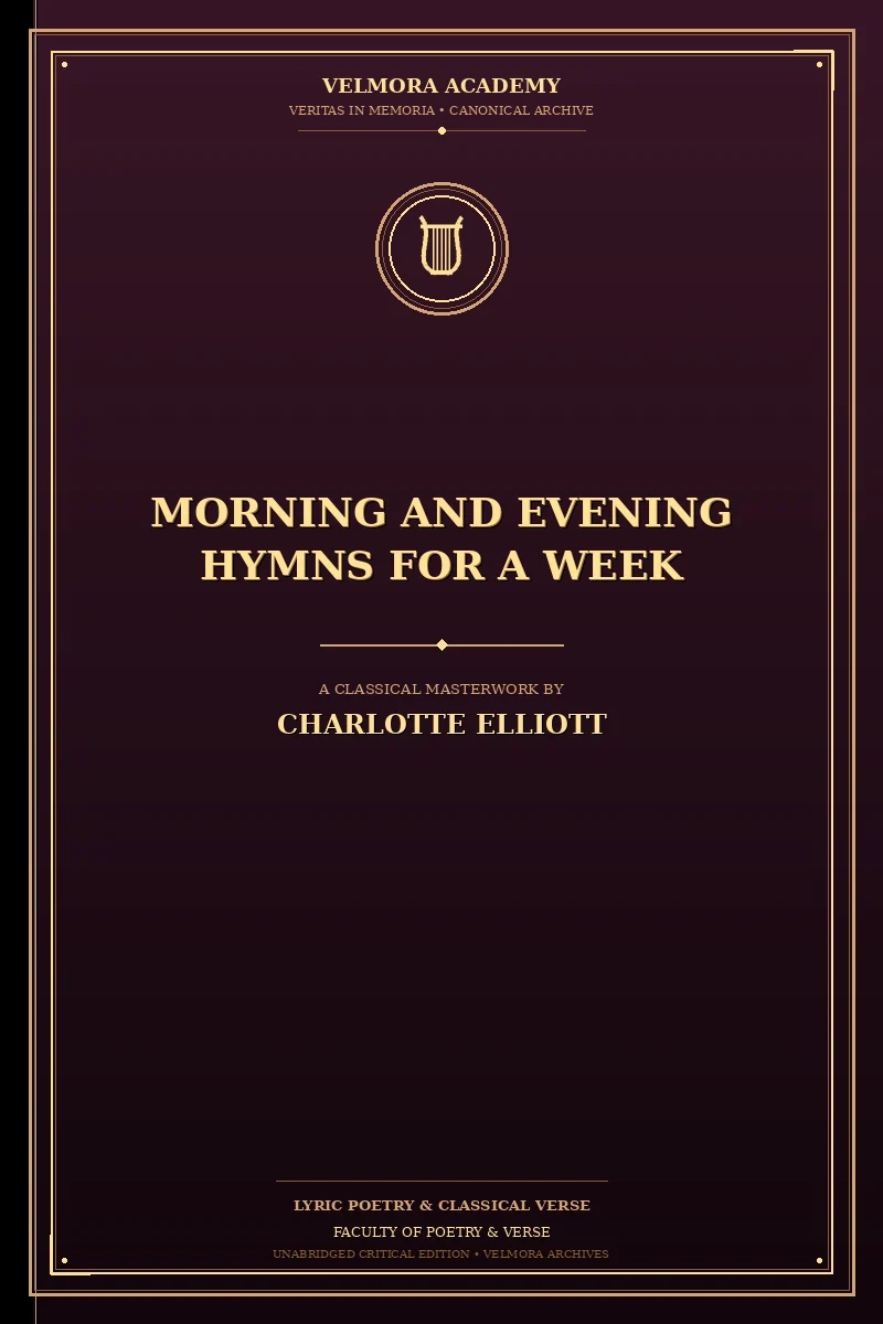 Cover of Morning and evening hymns for a week