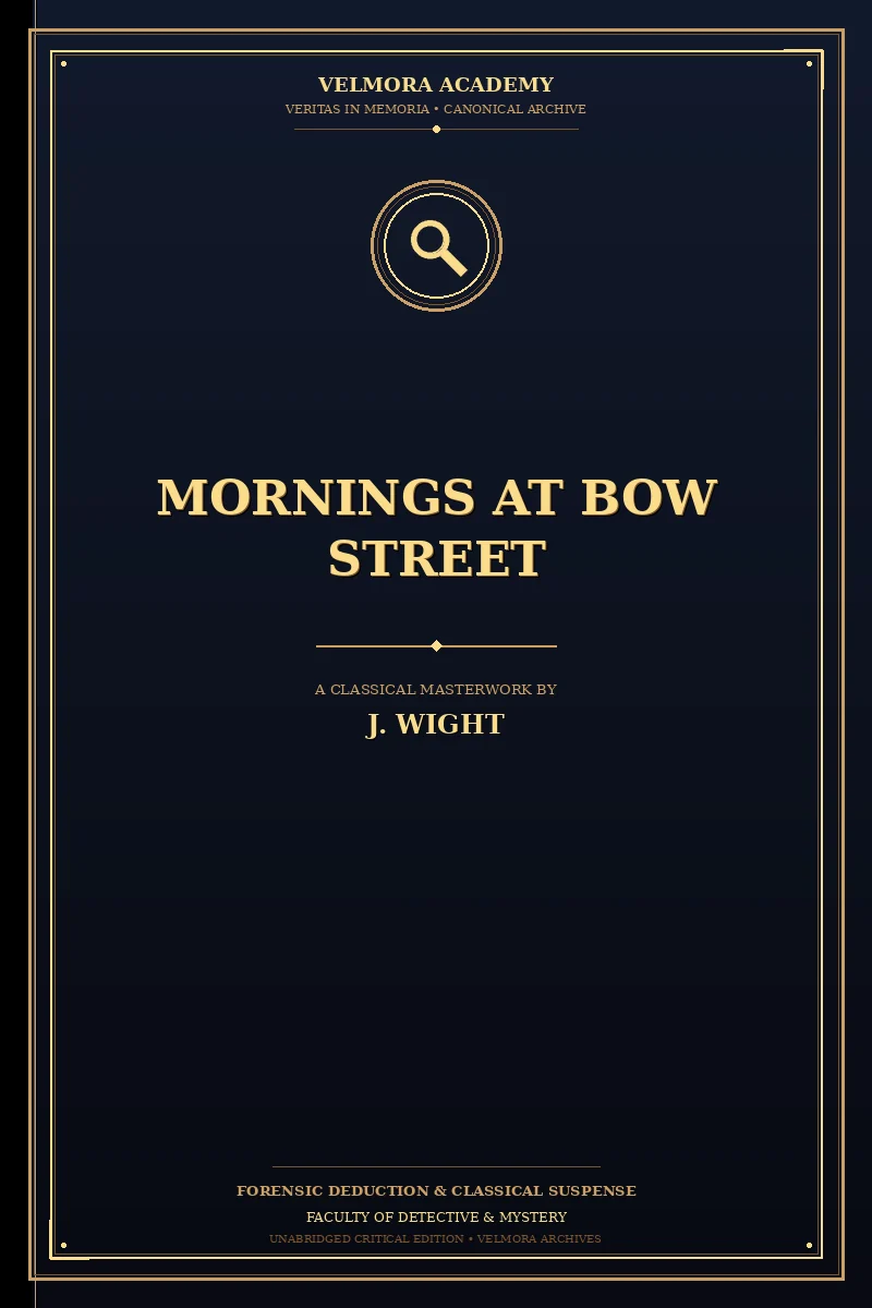 Cover of Mornings at Bow Street