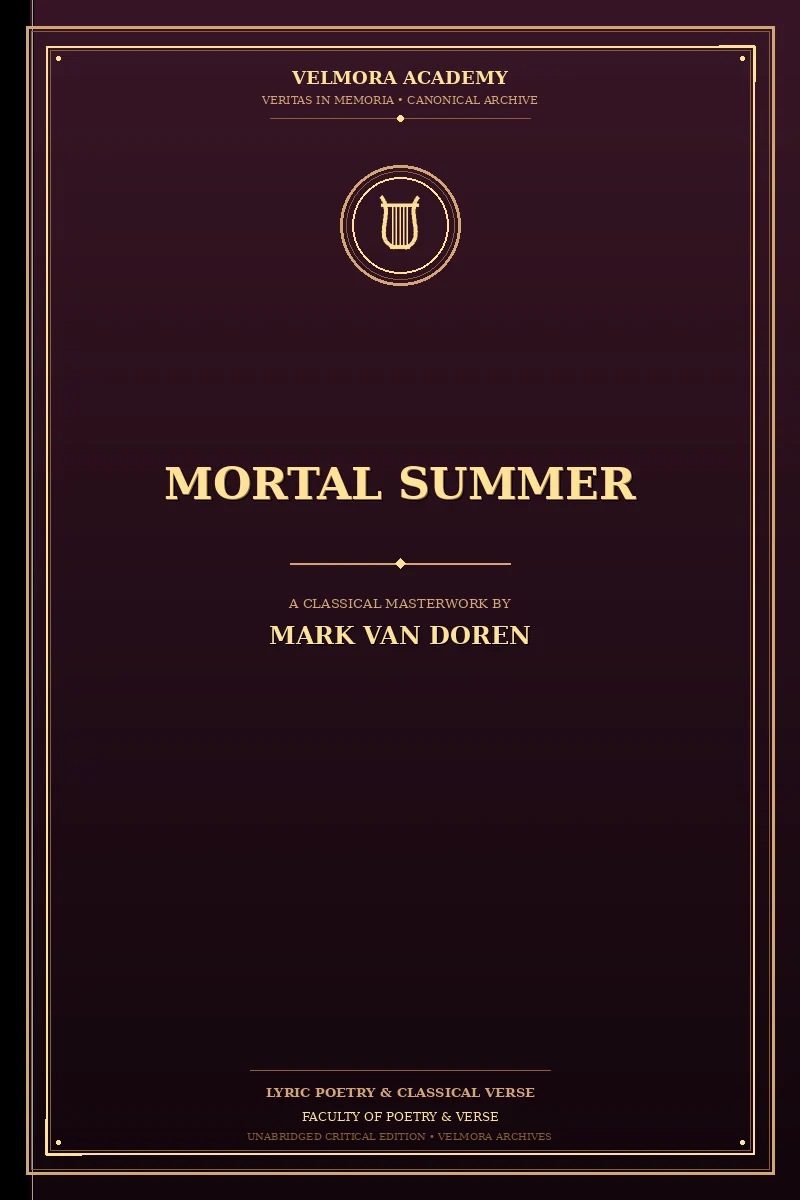 Cover of Mortal Summer