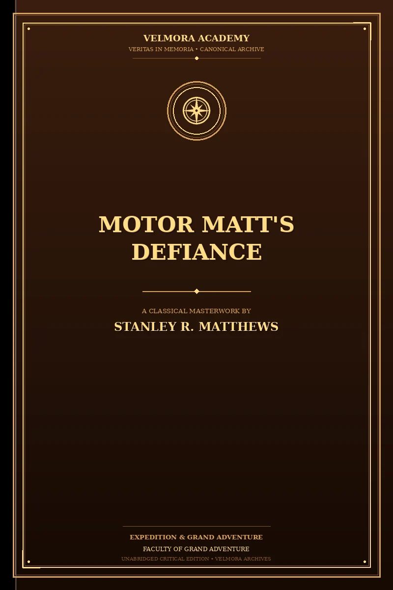 Cover of Motor Matt's Defiance