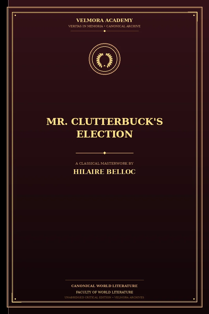 Cover of Mr. Clutterbuck's Election