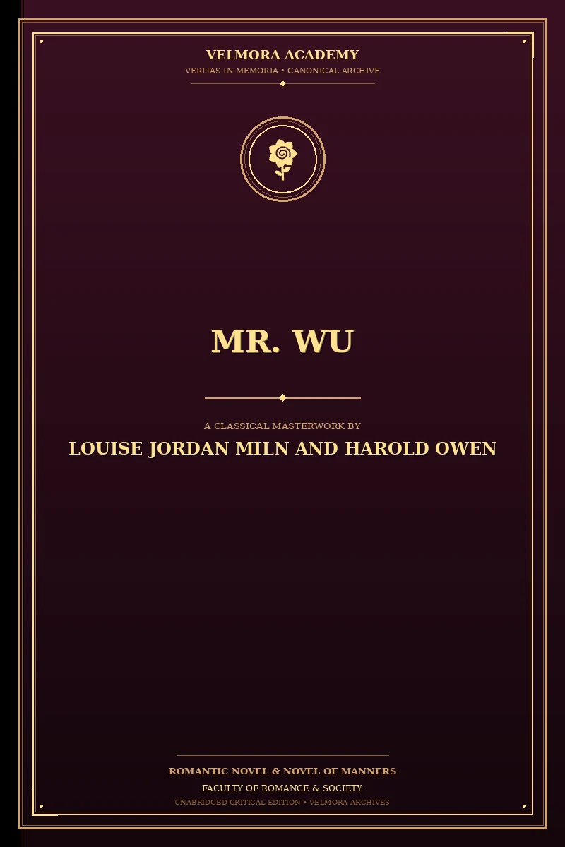 Cover of Mr. Wu Based on the Play "Mr. Wu" by H. M. Vernon and Harold Owen