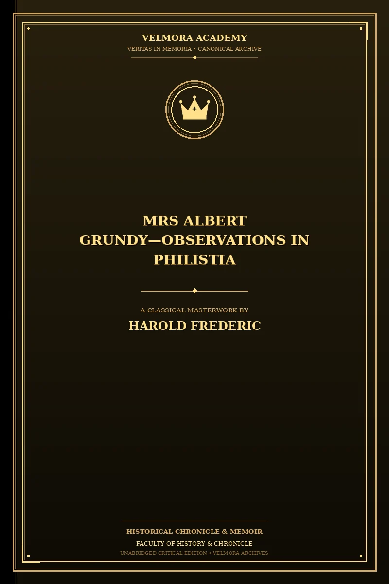 Mrs Albert Grundy—Observations in Philistia
