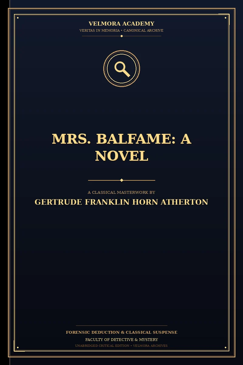 Cover of Mrs. Balfame: A Novel