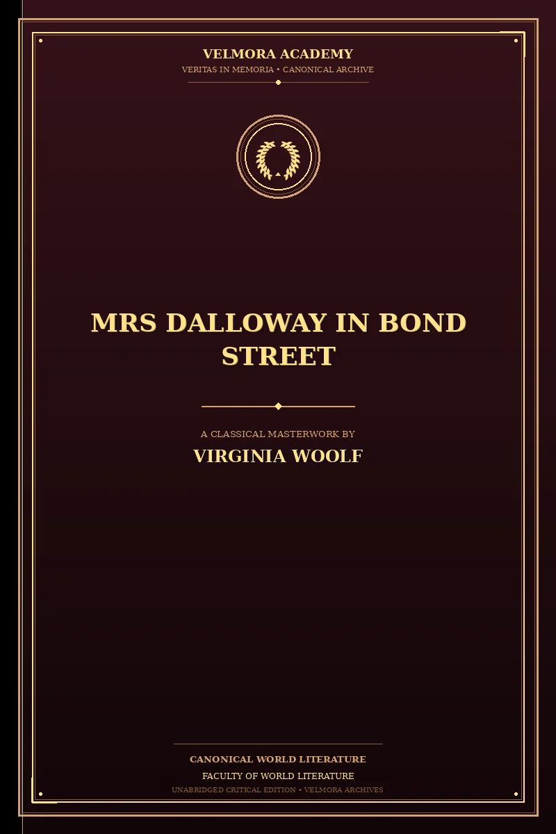 Cover of Mrs Dalloway in Bond Street