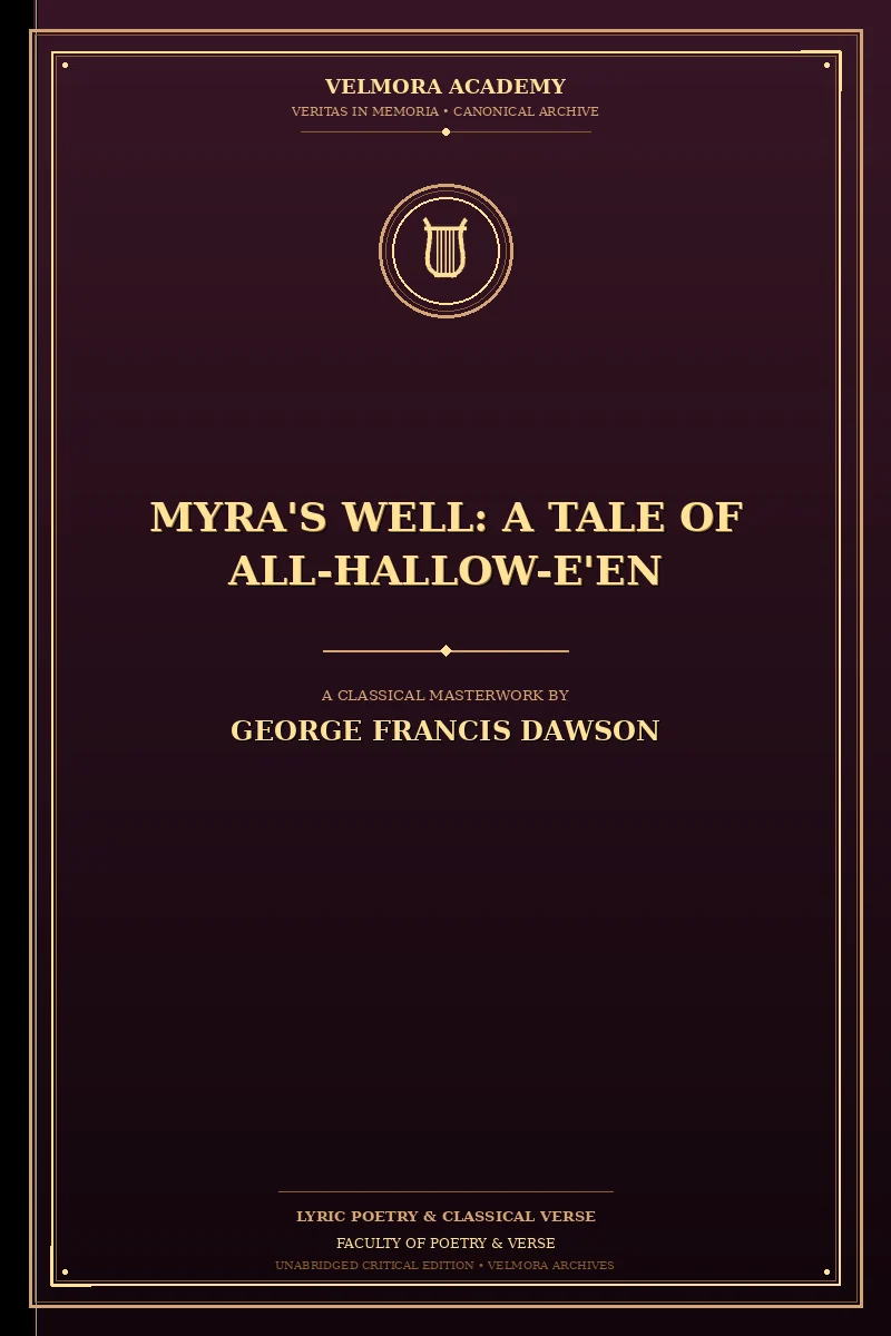 Cover of Myra's Well: A Tale of All-Hallow-E'en
