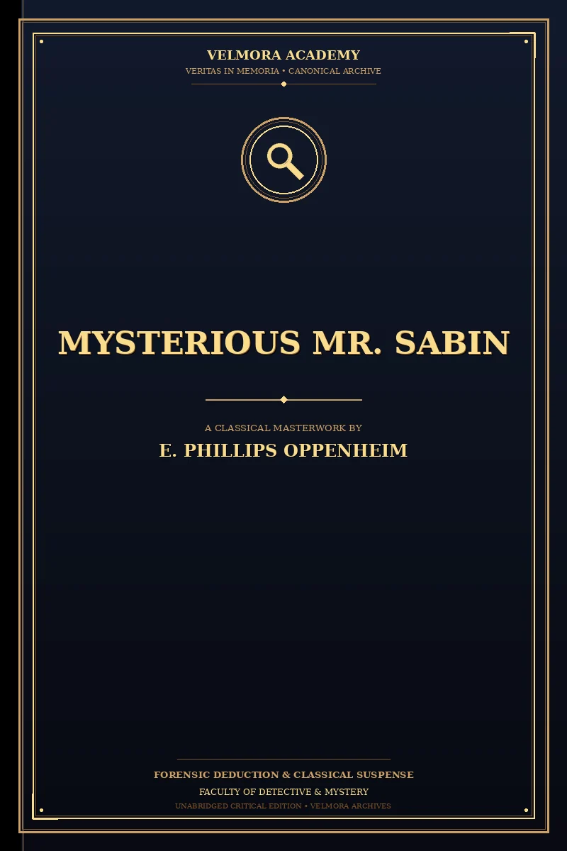 Cover of Mysterious Mr. Sabin