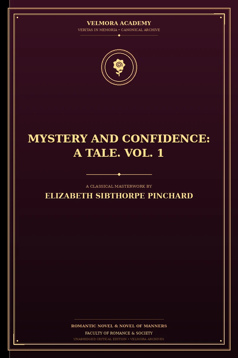 Cover of Mystery and Confidence: A Tale. Vol. 1