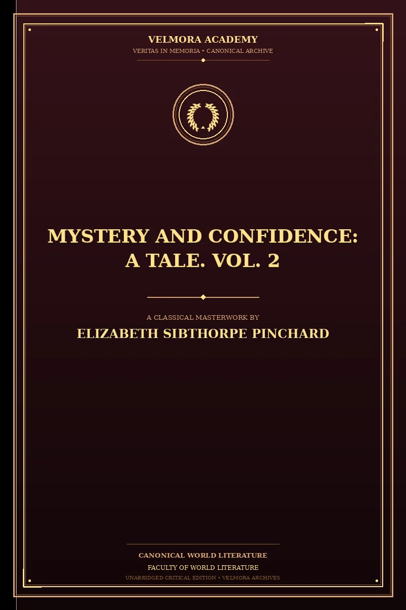 Cover of Mystery and Confidence: A Tale. Vol. 2