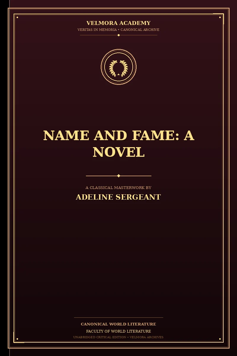 Cover of Name and Fame: A Novel