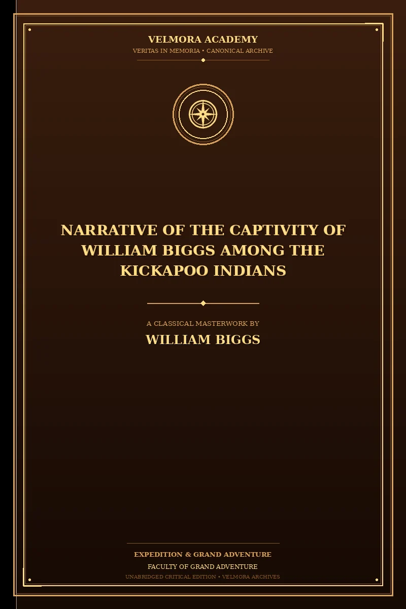 Cover of Narrative of the Captivity of William Biggs Among the Kickapoo Indians