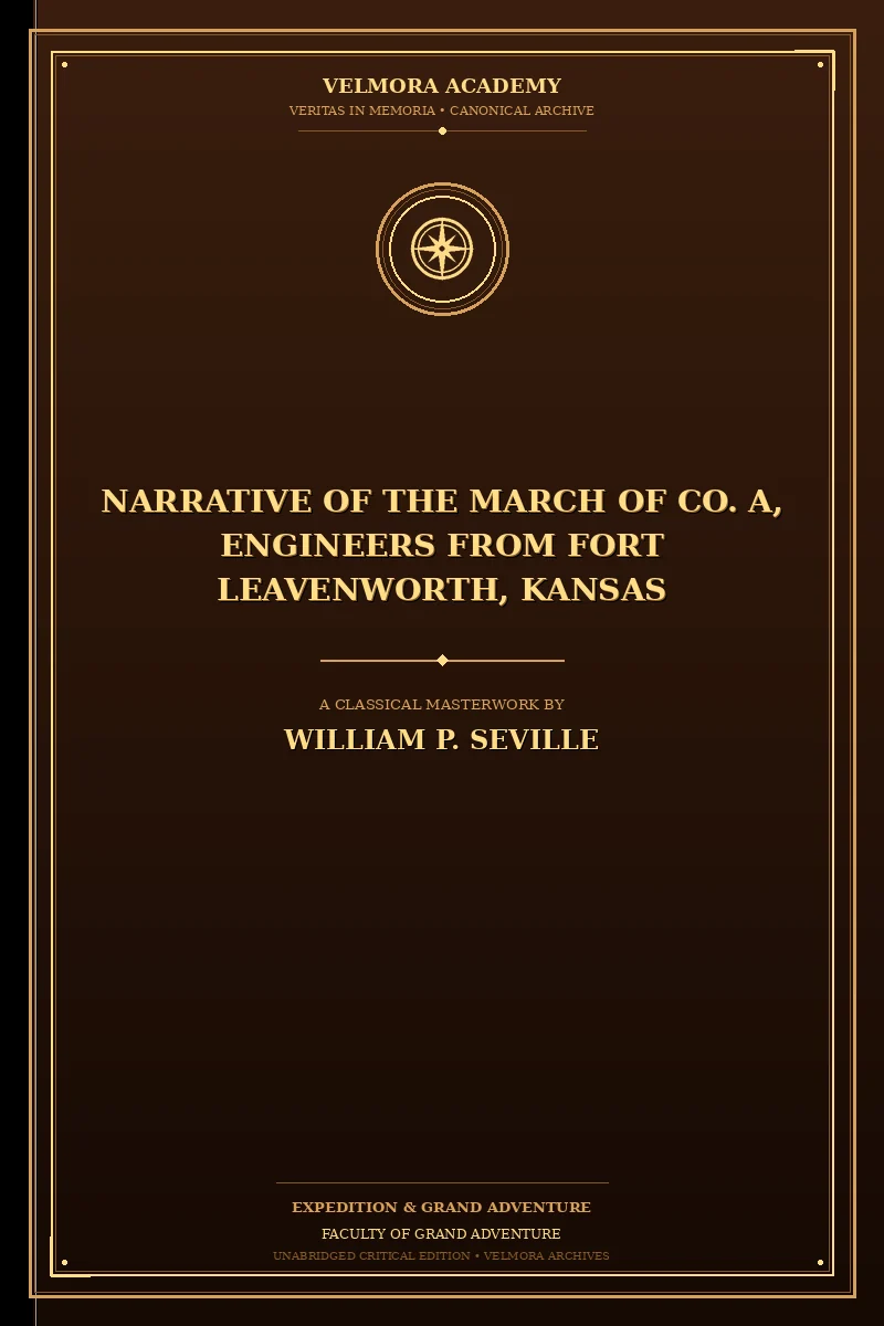 Cover of Narrative of the March of Co. A, Engineers from Fort Leavenworth, Kansas