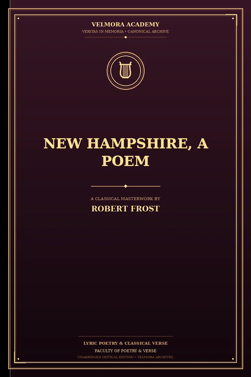 New Hampshire, A Poem
