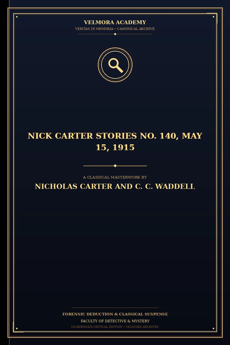 Cover of Nick Carter Stories No. 140, May 15, 1915