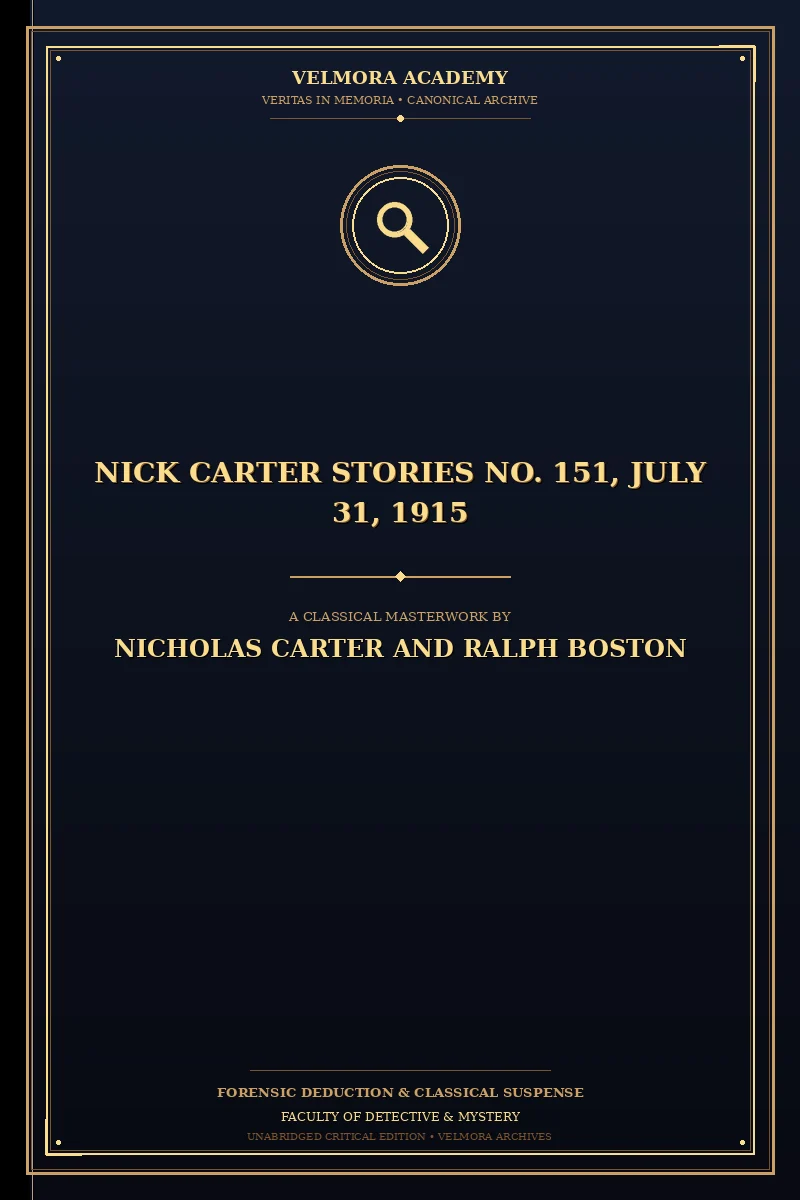 Nick Carter Stories No. 151, July 31, 1915