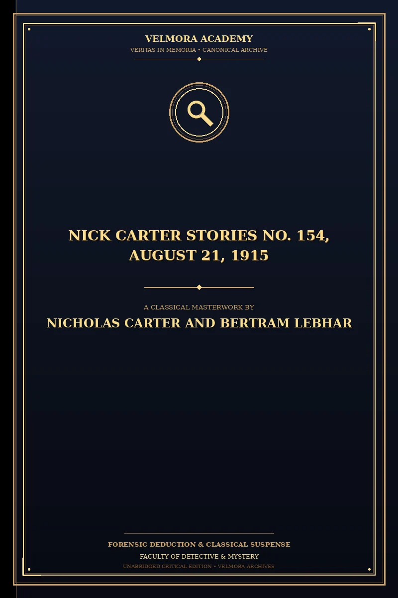 Nick Carter Stories No. 154, August 21, 1915