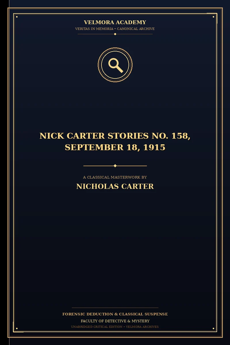 Nick Carter Stories No. 158, September 18, 1915