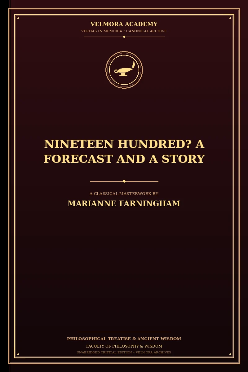 Nineteen hundred? A forecast and a story