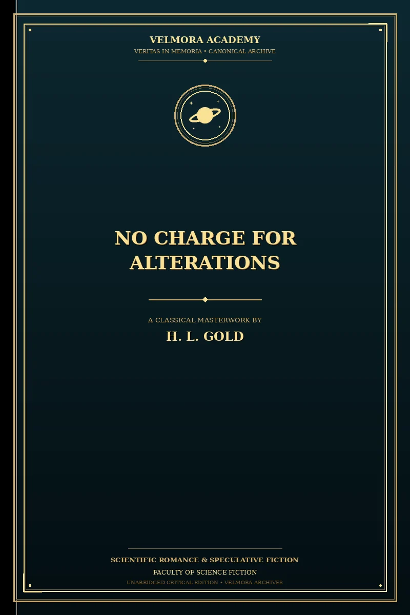 Cover of No Charge for Alterations