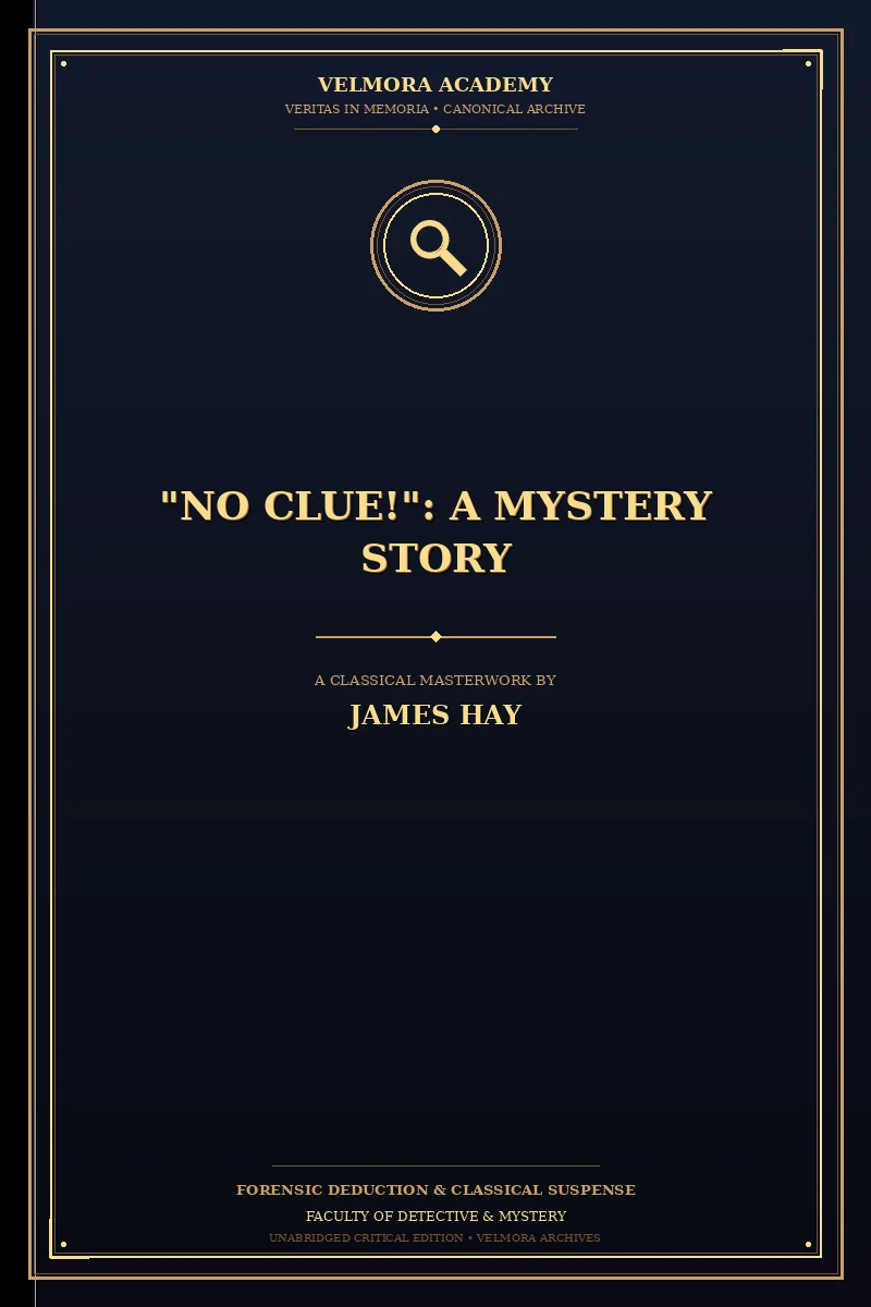 Cover of "No Clue!": A Mystery Story