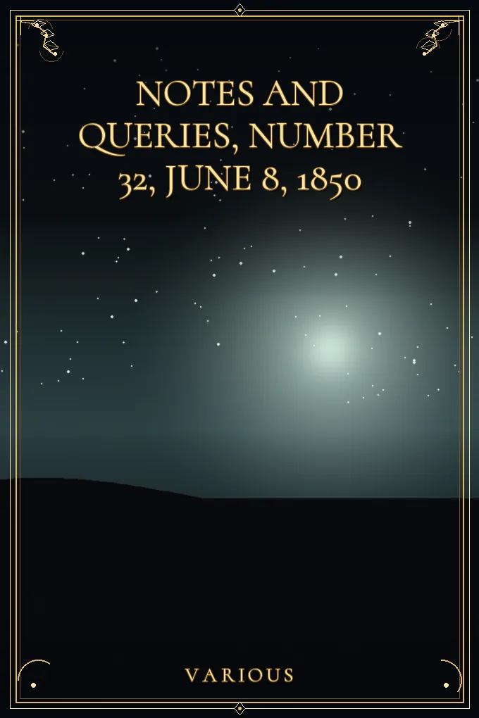 Cover of Notes and Queries, Number 32, June 8, 1850