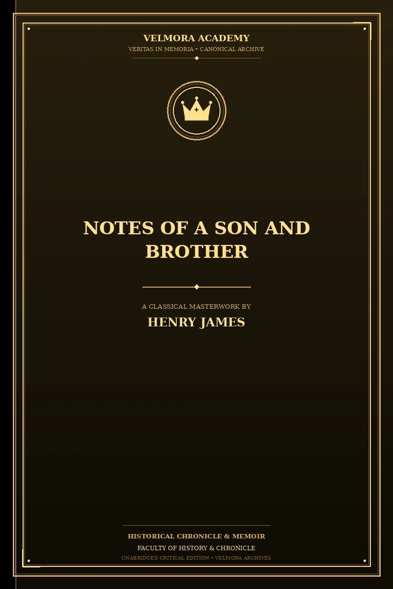 Cover of Notes of a Son and Brother