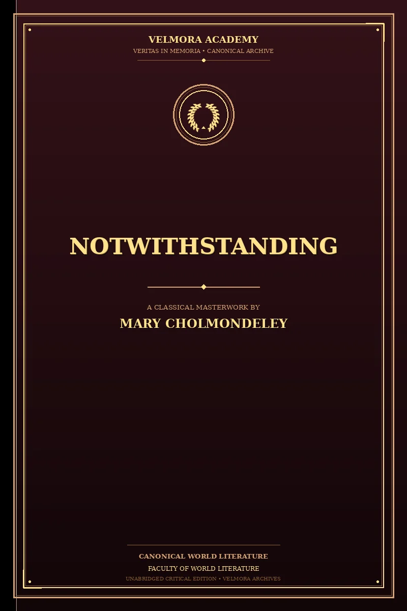Cover of Notwithstanding