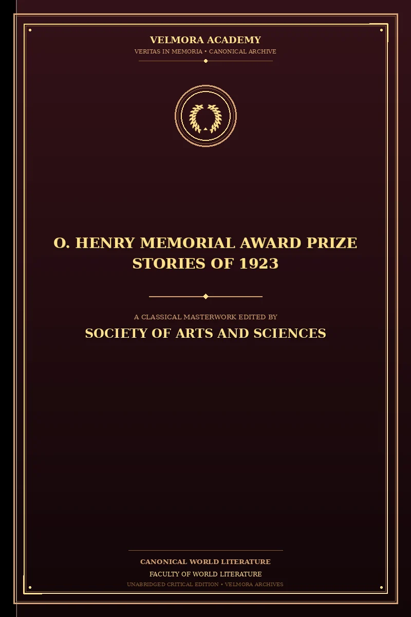 O. Henry memorial award prize stories of 1923