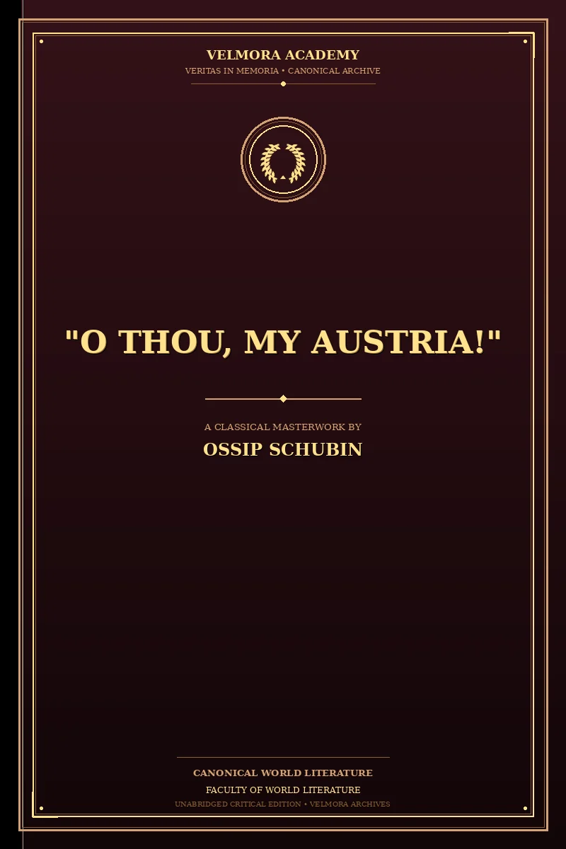 Cover of "O Thou, My Austria!"