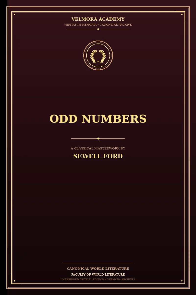 Cover of Odd Numbers