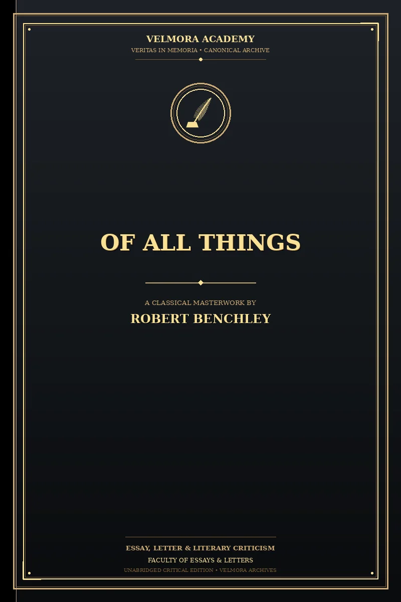 Cover of Of All Things