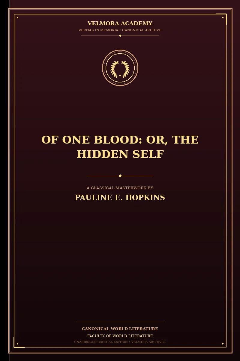 Cover of Of one blood: or, The hidden self