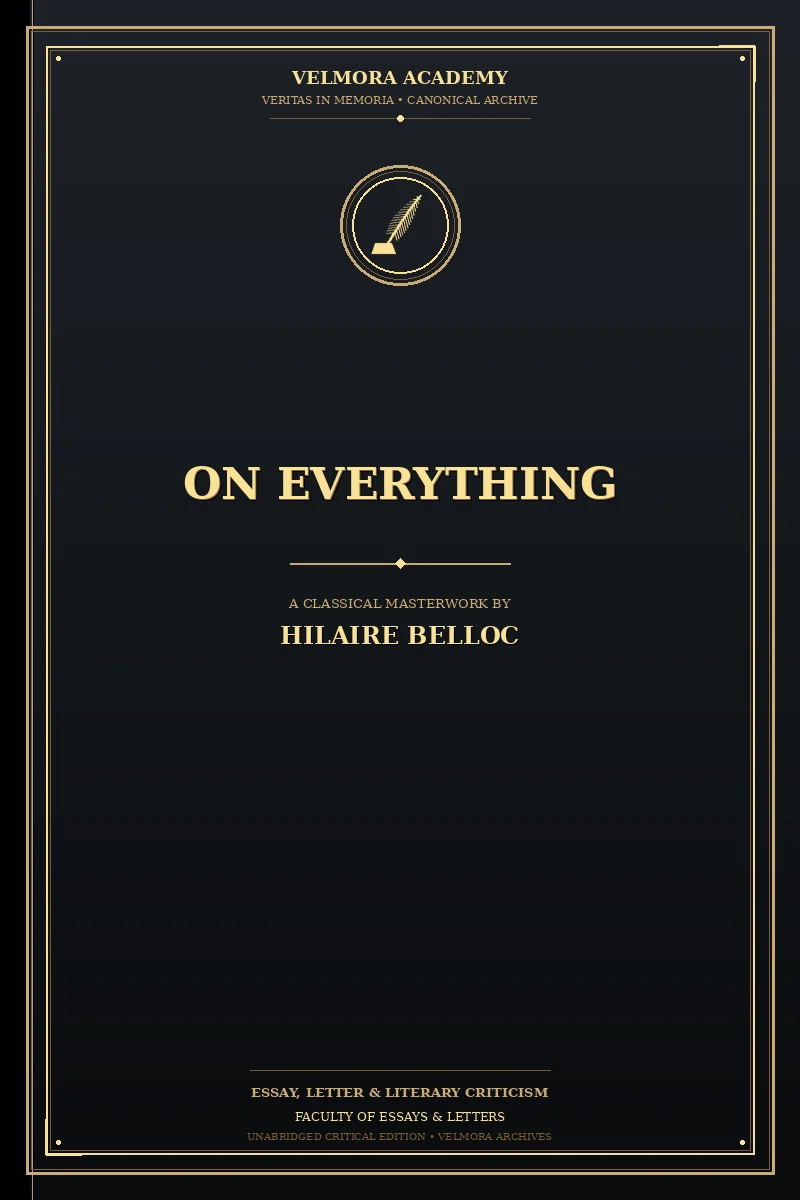 Cover of On Everything