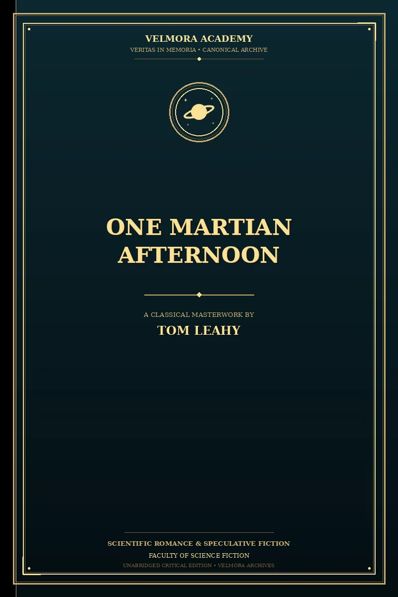 Cover of One Martian Afternoon