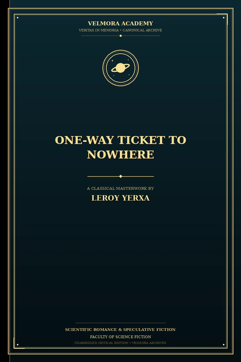 Cover of One-Way Ticket to Nowhere
