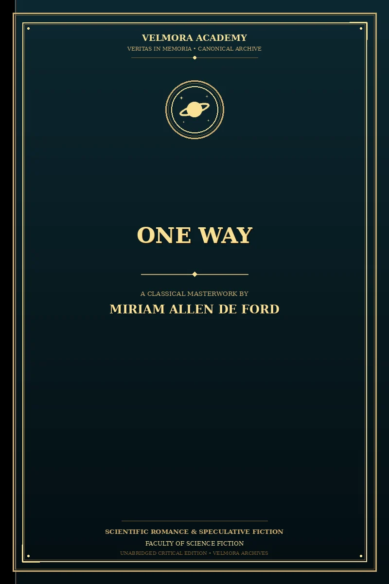 Cover of One Way