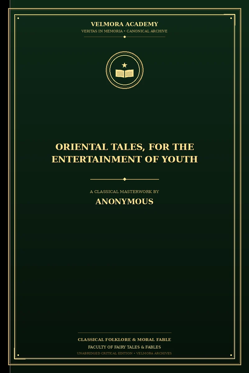 Cover of Oriental Tales, for the Entertainment