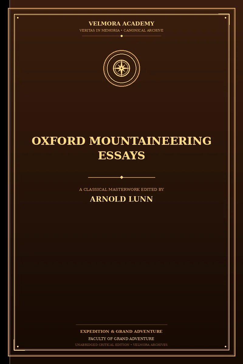 Oxford Mountaineering Essays