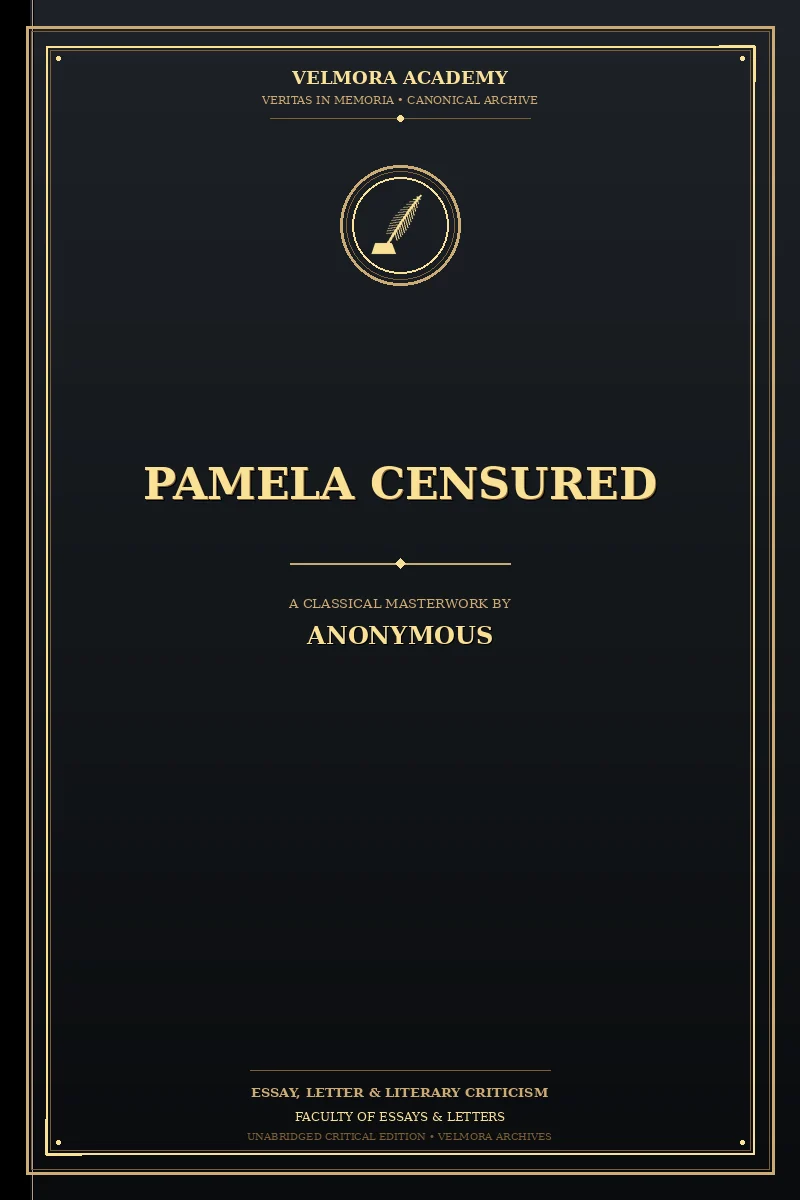 Cover of Pamela Censured