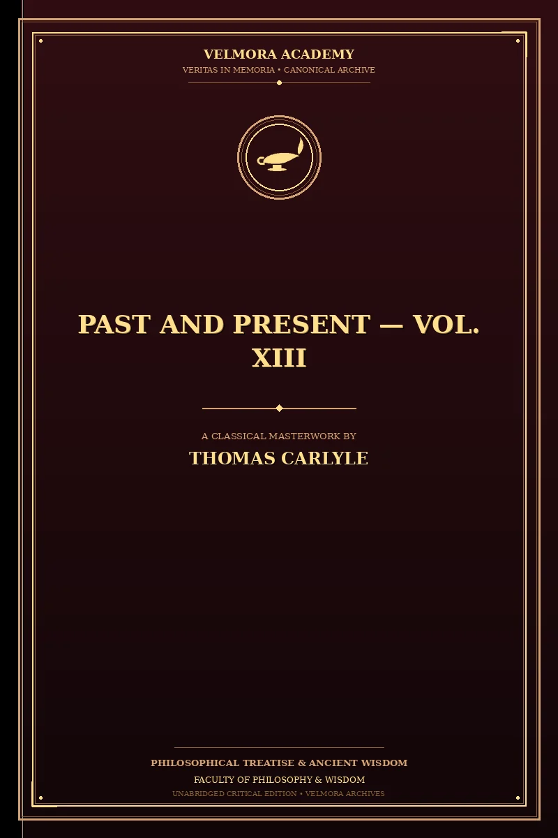 Cover of Past and Present — Vol. XIII