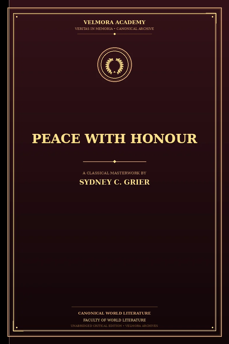 Cover of Peace with Honour