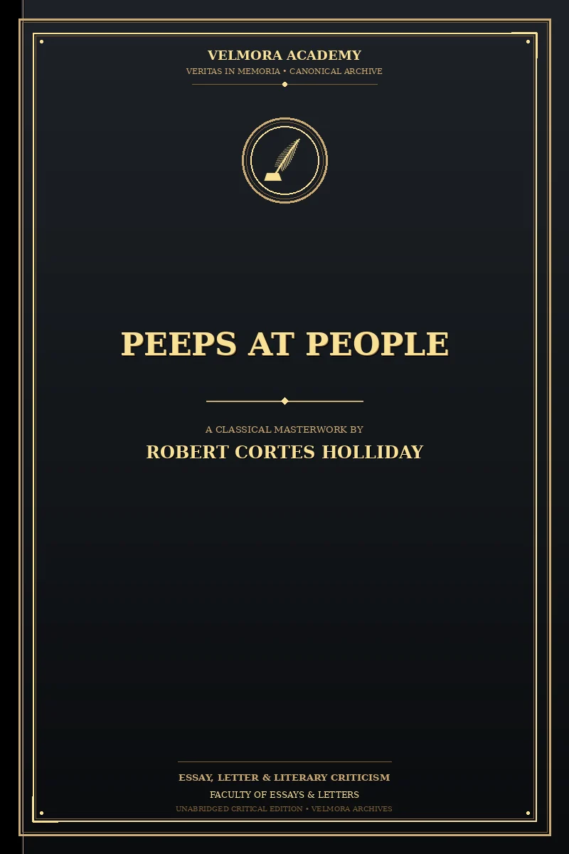 Cover of Peeps at People