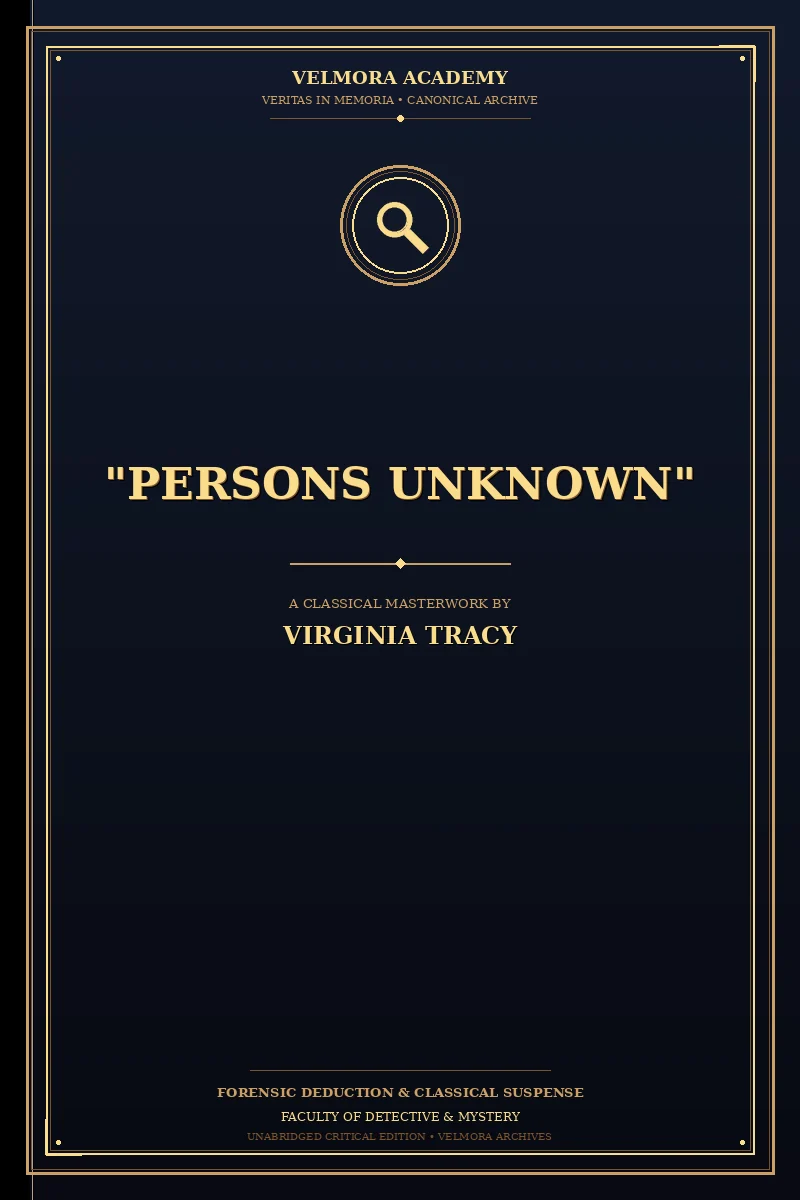 Cover of "Persons Unknown"