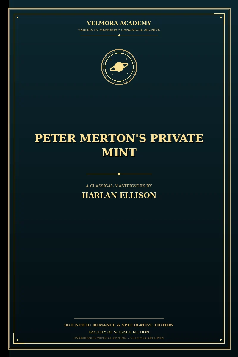 Cover of Peter Merton's private mint