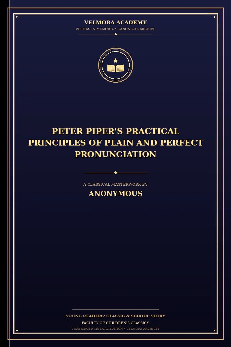 Cover of Peter Piper's Practical Principles of Plain and Perfect Pronunciation