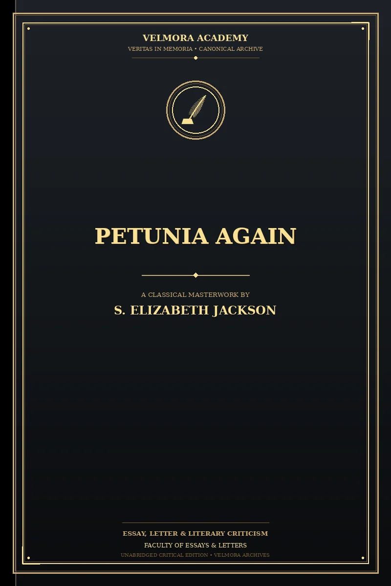 Cover of Petunia again