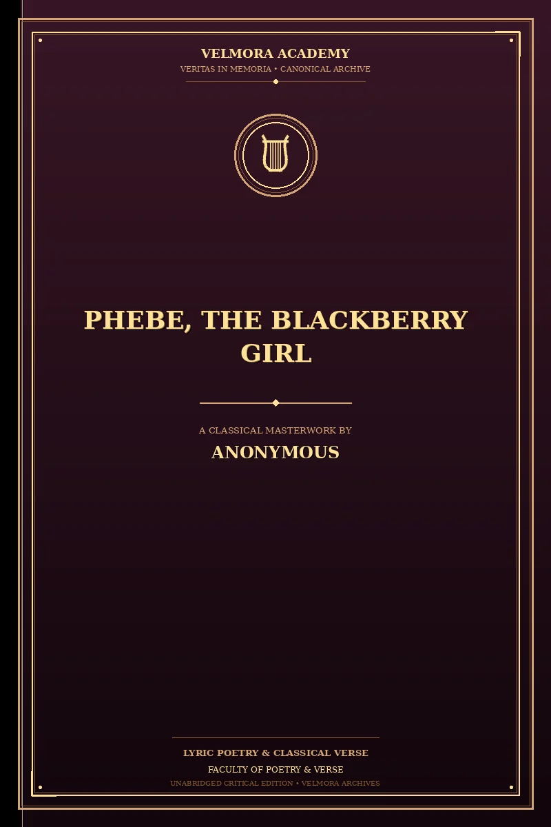 Cover of Phebe, the Blackberry Girl — Uncle Thomas's Stories for