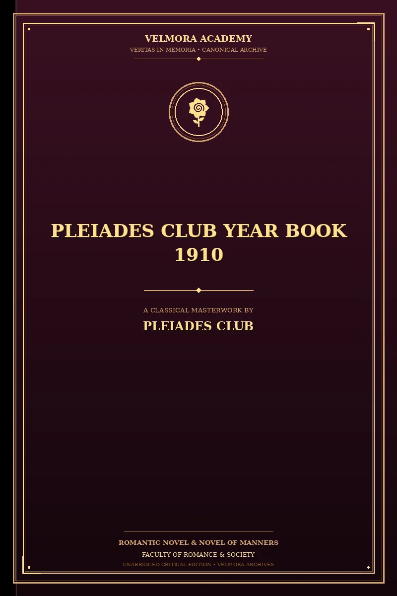 Cover of Pleiades Club Year Book 1910