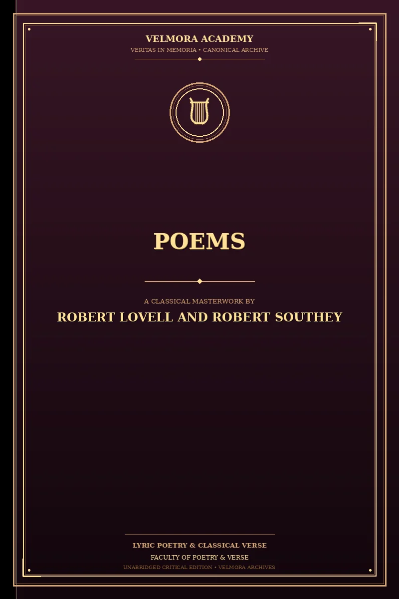 Cover of Poems — Containing The Restropect, Odes, Elegies, Sonnets